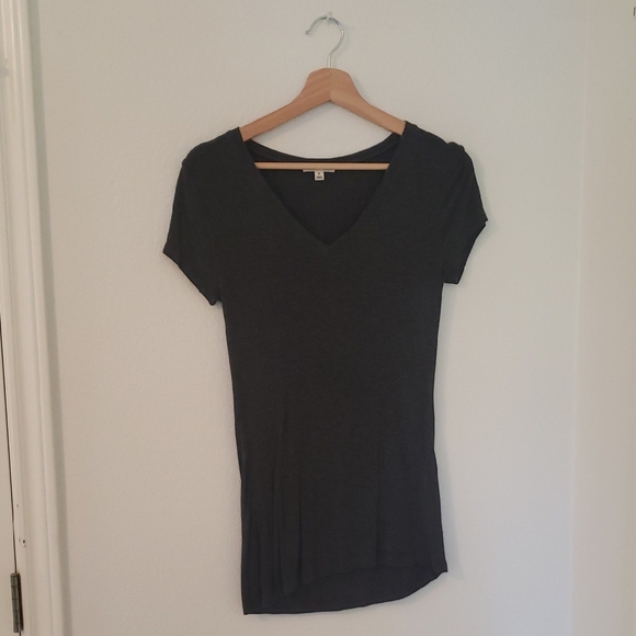 Women's Classic Charcoal V-Neck Top - Picture 1 of 4